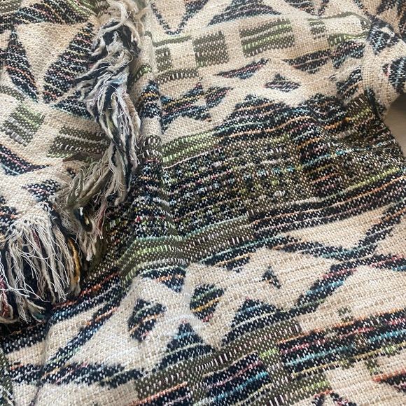 Zara Casual Open Multicoloured Textured Jacket - Picture 2 of 7